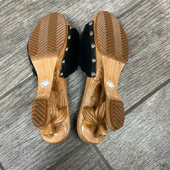 Vintage Betsy Johnson Wooden, Crocheted Heels - Picture 7 of 8